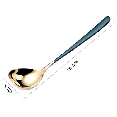 Obiteljska žlica za juhu s okruglom glavom od nehrđajućeg čelika s dugom ručkom Vrući lonac Ramen žlica za miješanje kaše Kuhinjsko posuđe Pribor za kuhanje