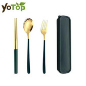 2/3 kom šarenog pribora za jelo Set pribora za jelo od nehrđajućeg čelika 304 Kuhinjsko ogledalo Zlatni set posuđa Štapići Vilica Žlica Set za jelo