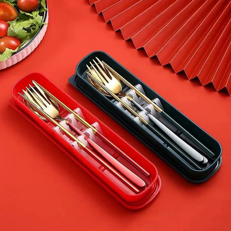 2/3 kom šarenog pribora za jelo Set pribora za jelo od nehrđajućeg čelika 304 Kuhinjsko ogledalo Zlatni set posuđa Štapići Vilica Žlica Set za jelo