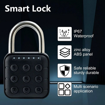 Водоустойчив катинар с парола, 6-цифрен код, 10 групова интелигентна ключалка с пръстови отпечатъци, куфар от цинкова сплав за багаж, код за пътуване против кражба