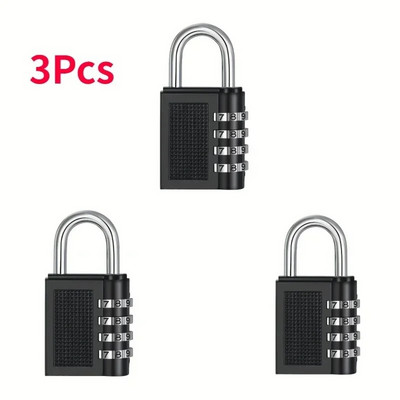 3 vnt / 6 vnt skaitmenų slaptažodžio užrakto derinys lagaminas bagažas Metalinis kodinis slaptažodžio užraktas pakabinamas Cinko lydinio kodinis užraktas su raktu