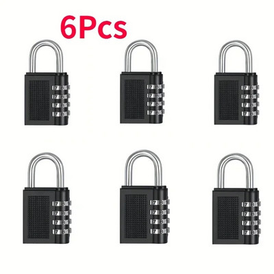 3 vnt / 6 vnt skaitmenų slaptažodžio užrakto derinys lagaminas bagažas Metalinis kodinis slaptažodžio užraktas pakabinamas Cinko lydinio kodinis užraktas su raktu