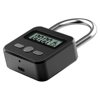 Smart Time Lock LCD Display Time Lock Πολυλειτουργικός ηλεκτρονικός χρονοδιακόπτης ταξιδιού, αδιάβροχο επαναφορτιζόμενο προσωρινό λουκέτο με χρονοδιακόπτη USB