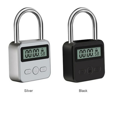 Smart Time Lock LCD дисплей Time Lock Мултифункционален електронен таймер за пътуване, водоустойчив USB акумулаторен временен таймер катинар