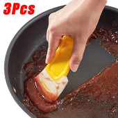 3/1 vnt Virtuvės valymo mentele silikono aliejaus dėmių valymo grandiklis Nešvarios keptuvės indų valiklis Įrankis Tortų kepimo konditerijos įtaisai