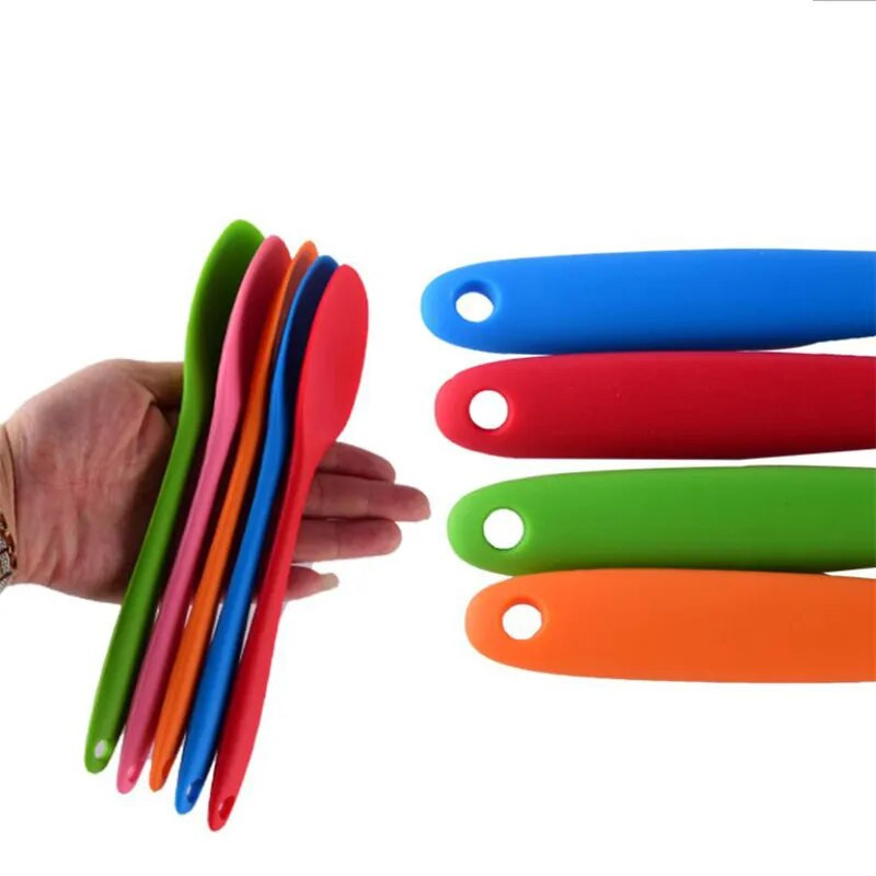 Tortas Glaistas Mentele Silikoninis Šaukštas Maišymo Šaukštas Ilgų kotų virimo reikmenys Stalo reikmenys Virtuvės sriubos šaukštai