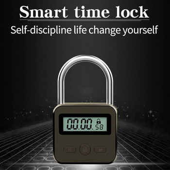Smart Time Lock LCD дисплей Електронен таймер Превключвател USB акумулаторен таймер Катинар Електронен таймер за пътуване