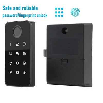 Išmanusis baldų užraktas Pirštų atspaudų slaptažodžio užraktas Tinka biuro dokumentų stalčių spintelėms Saunos laikymo spintelėms Smart Lock