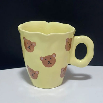 Ručno oslikano plavo nebo i bijeli oblaci Šalica za kavu s tanjurićem Keramička ručna izrada šalica za čaj Set tanjurića Slatki poklon Tazas De Cafe