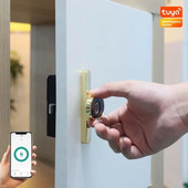 Smart Wood Door Drawer Lock Fingerprint Tuya APP Unlock Cabinet Door Lock Shoe Cabinet Anti-theft Storage Cabinet Lock