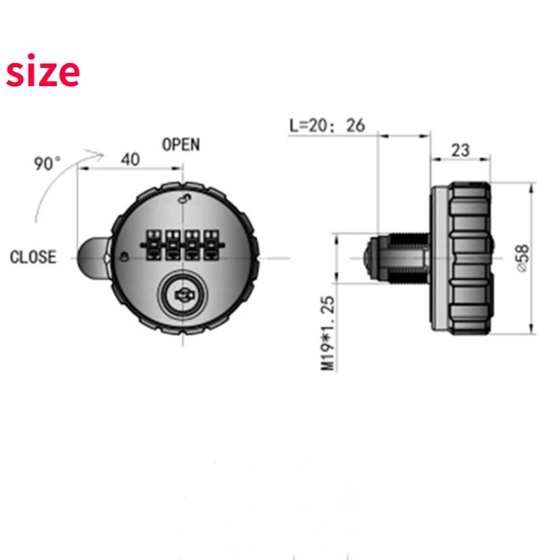 Mechaninis kodinis spintelės užraktas Pašto dėžutė Kodinis užraktas Drabužių spinta batų spintelės stalčius Elektroninis užraktas Byla Spintelė kodinė spyna