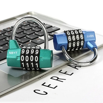4-цифрен номер Комбинация за заключване с парола за пътуване Комбиниран катинар Кодирана ключалка от цинкова сплав Сигурен код