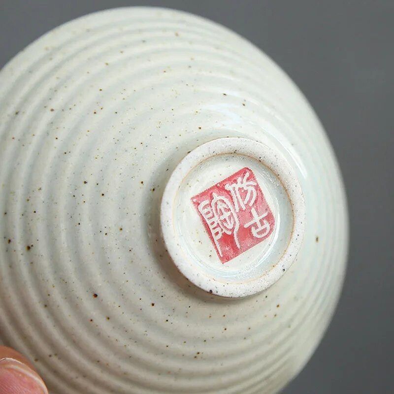 1 vnt Antikvarinis augalų pelenų porcelianinis arbatos puodelis Kelioninis keraminis arbatos dubuo nuo pleiskanų rankų darbo kūgio puodelis Retro meditacijos puodelis 70 ml