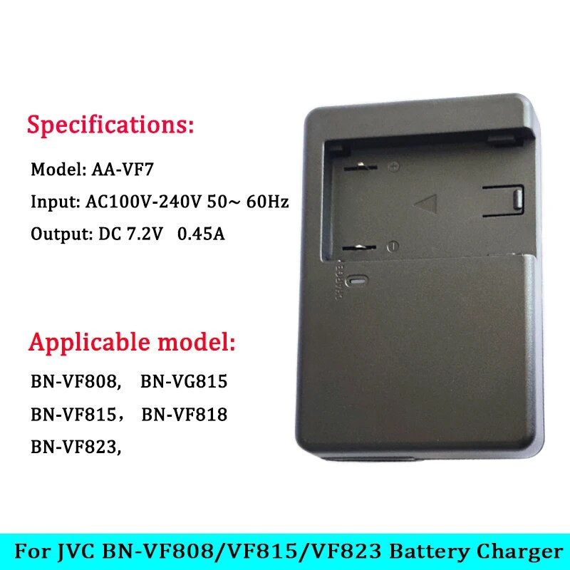 AA-VF8 AA-VF8AC Punjač za JVC BN-VF808 VF815 VF818 BN-VF823 Baterija GZ-D230,HD3,HD5,HD6,HD10,HD300,MG35,MG36,MG177,MG130,MG260