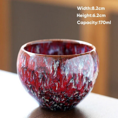 1vnt 170 ml keramikos kavos puodelio krosnis Keisti Kinija Porcelianiniai Kung Fu Arbatos puodeliai Keraminiai Gėrimai Stalo reikmenys Didmeninė prekyba kiaušinių stiliumi