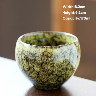 1vnt 170 ml keramikos kavos puodelio krosnis Keisti Kinija Porcelianiniai Kung Fu Arbatos puodeliai Keraminiai Gėrimai Stalo reikmenys Didmeninė prekyba kiaušinių stiliumi