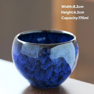 1vnt 170 ml keramikos kavos puodelio krosnis Keisti Kinija Porcelianiniai Kung Fu Arbatos puodeliai Keraminiai Gėrimai Stalo reikmenys Didmeninė prekyba kiaušinių stiliumi