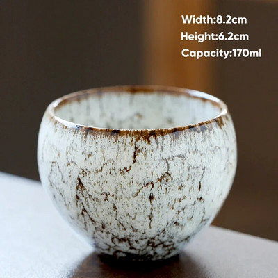 1vnt 170 ml keramikos kavos puodelio krosnis Keisti Kinija Porcelianiniai Kung Fu Arbatos puodeliai Keraminiai Gėrimai Stalo reikmenys Didmeninė prekyba kiaušinių stiliumi