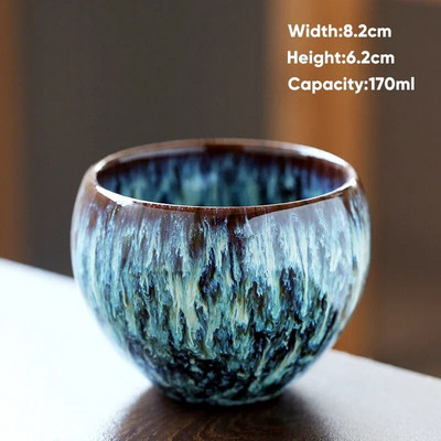 1vnt 170 ml keramikos kavos puodelio krosnis Keisti Kinija Porcelianiniai Kung Fu Arbatos puodeliai Keraminiai Gėrimai Stalo reikmenys Didmeninė prekyba kiaušinių stiliumi