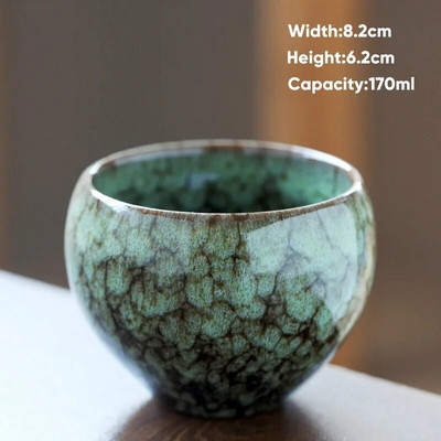 1vnt 170 ml keramikos kavos puodelio krosnis Keisti Kinija Porcelianiniai Kung Fu Arbatos puodeliai Keraminiai Gėrimai Stalo reikmenys Didmeninė prekyba kiaušinių stiliumi