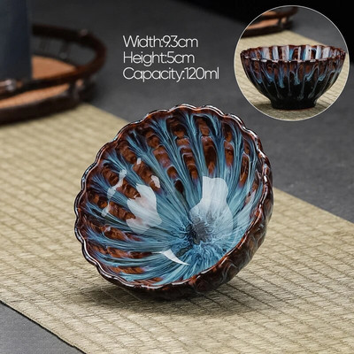 1 šalica za čaj u kineskom stilu, keramička šalica za čaj transformirana u peći, šalica za kung fu čaj, šalica za poslijepodnevni čaj za kućanstvo, šalica za kavu, šalice za espresso