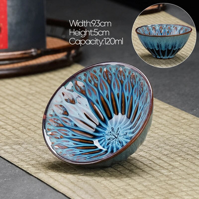 1 šalica za čaj u kineskom stilu, keramička šalica za čaj transformirana u peći, šalica za kung fu čaj, šalica za poslijepodnevni čaj za kućanstvo, šalica za kavu, šalice za espresso