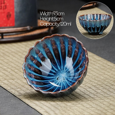 1 šalica za čaj u kineskom stilu, keramička šalica za čaj transformirana u peći, šalica za kung fu čaj, šalica za poslijepodnevni čaj za kućanstvo, šalica za kavu, šalice za espresso