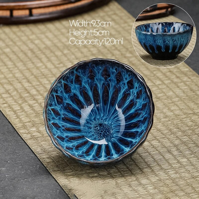 1 šalica za čaj u kineskom stilu, keramička šalica za čaj transformirana u peći, šalica za kung fu čaj, šalica za poslijepodnevni čaj za kućanstvo, šalica za kavu, šalice za espresso