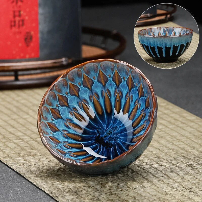 1 šalica za čaj u kineskom stilu, keramička šalica za čaj transformirana u peći, šalica za kung fu čaj, šalica za poslijepodnevni čaj za kućanstvo, šalica za kavu, šalice za espresso
