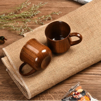 Дървени чаши с голям корем Ръчно изработени чаши от естествено смърчово дърво Бира Чай Кафе Мляко Вода Чаша Домашна кухня Бар Парти Чаша за съдове