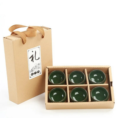 6db Jégrepedő stílusú kerámia teáscsésze kerámia eszpresszó kávéscsészék Porcelán Kung Fu teáscsésze Kerámia szaké pohár nagykereskedés