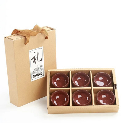 6db Jégrepedő stílusú kerámia teáscsésze kerámia eszpresszó kávéscsészék Porcelán Kung Fu teáscsésze Kerámia szaké pohár nagykereskedés