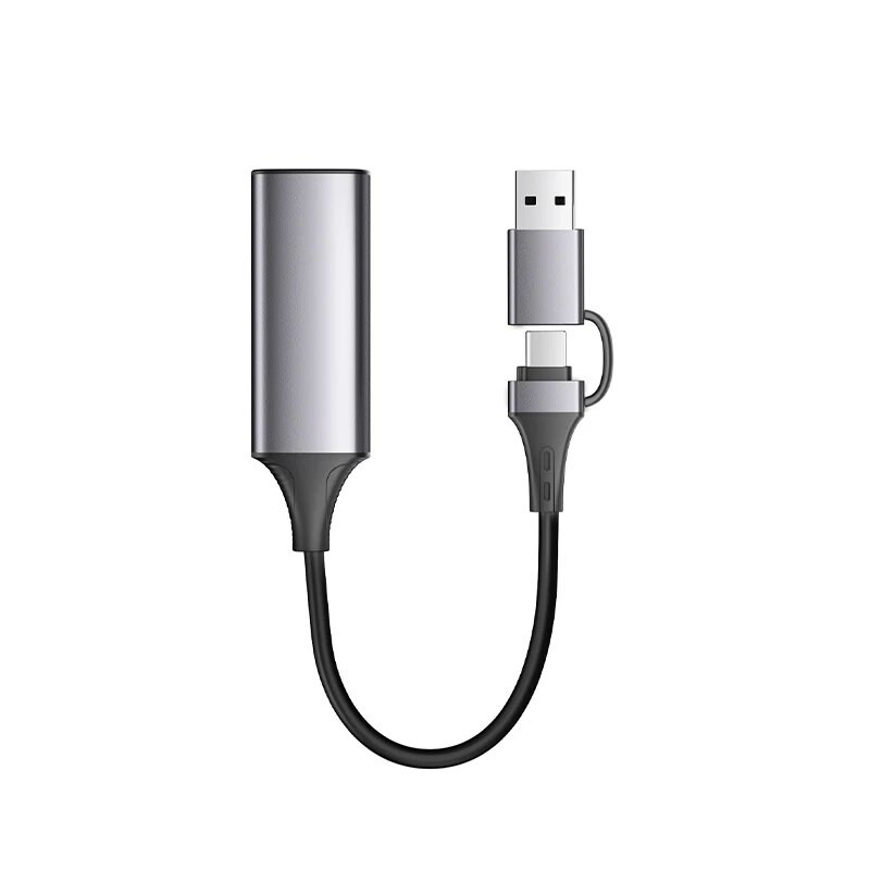 USB/Τύπος C 2 σε 1 Κάρτα λήψης βίντεο 4K USBC σε HDTV 1080P Εγγραφή παιχνιδιών υπολογιστή Camera Grabber Live Streaming για PS4 Xbox Switch