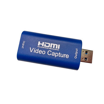 Нова HD 1080P HDMI-съвместима към USB 2.0 карта за видеозаснемане Граббер за игра за запис на игра за PS4 OBS YTB Излъчване на живо