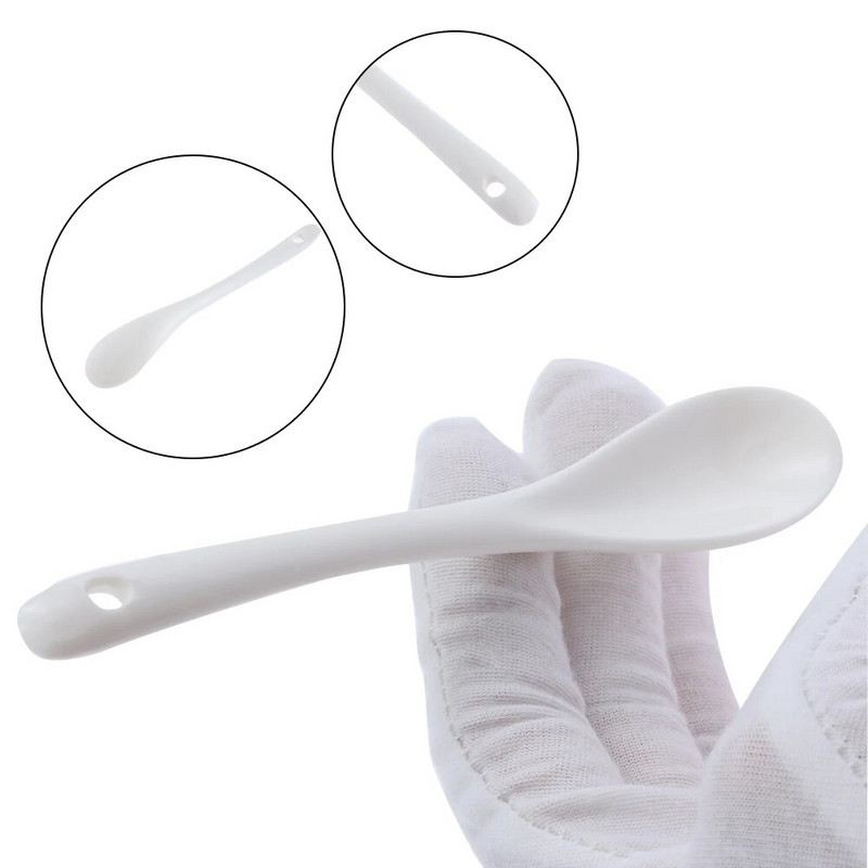 Velike/male keramičke porculanske žlice od melamina Kuhinjski čaj Kava Bijele žlice Šećer Žlica za desert Kuhinjski alat