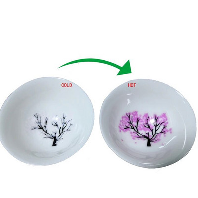 Ceașă magică japoneză Sakura, temperatură rece, care schimbă culoarea, afișajul florilor, ceașcă de sake, ceașcă de ceai Kung Fu din ceramică, bol de ceai, ceașcă de sakura
