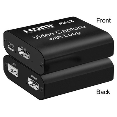 Rullz Loop out Συσκευή λήψης ήχου βίντεο Κάρτα λήψης HDMI 4K 1080P USB 2.0 Game Grabber Live Streaming Box για κάμερα DVD PS4