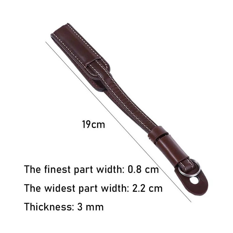 Remen za ručni zglob DSLR fotoaparata PU kožna vrpca za digitalni fotoaparat Crno smeđa kava Retro remen za ručni zglob