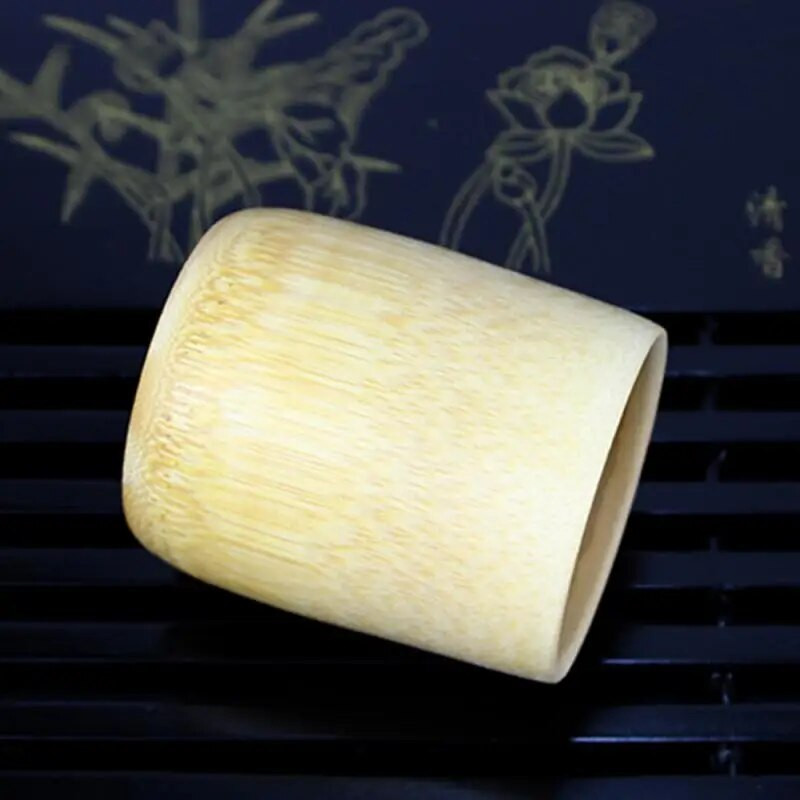 Dropship dabīgā bambusa ūdens krūze ar rokām gatavota bambusa ūdens glāze Bambusa apaļa tējas krūze dzeramā trauku krūze ar bambusa aromātu