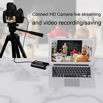 4K Video Capture Card USB 2.0 HDMI Video Grabber Кутия за запис на игри за PS4 PS5 DVD видеокамера Запис на HD камера PC Поточно предаване на живо