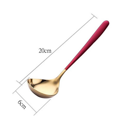 1PC lingură de supă îngroșată coreeană din oțel inoxidabil, pentru adâncire creativă, cu mâner lung, linguriță pentru oală fierbinte pentru hotel, ustensile de gătit de bucătărie de acasă