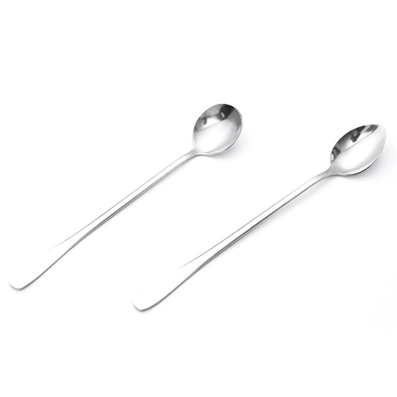 1 bucă lingură de bucătărie cu mâner lung lingură de cafea din oțel inoxidabil lingură de cafea de birou lingură de amestecare linguriță
