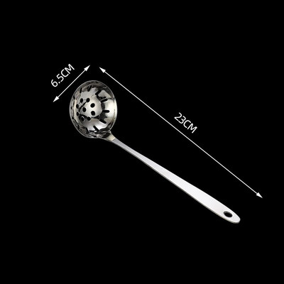 Nerūsējošā tērauda zupas karote caurduris virtuves trauki ar gariem rokturiem zupas kauss Ramen nūdeles Ēdamkarotes Mājas piederumi