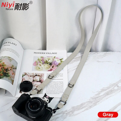 Curea de umăr pentru cameră potrivită pentru Sony a6500 A7M4 Canon R50 Nikon ZFC Z30 Curea din piele Fuji XT5 XS10 Retro Micro curea simplă