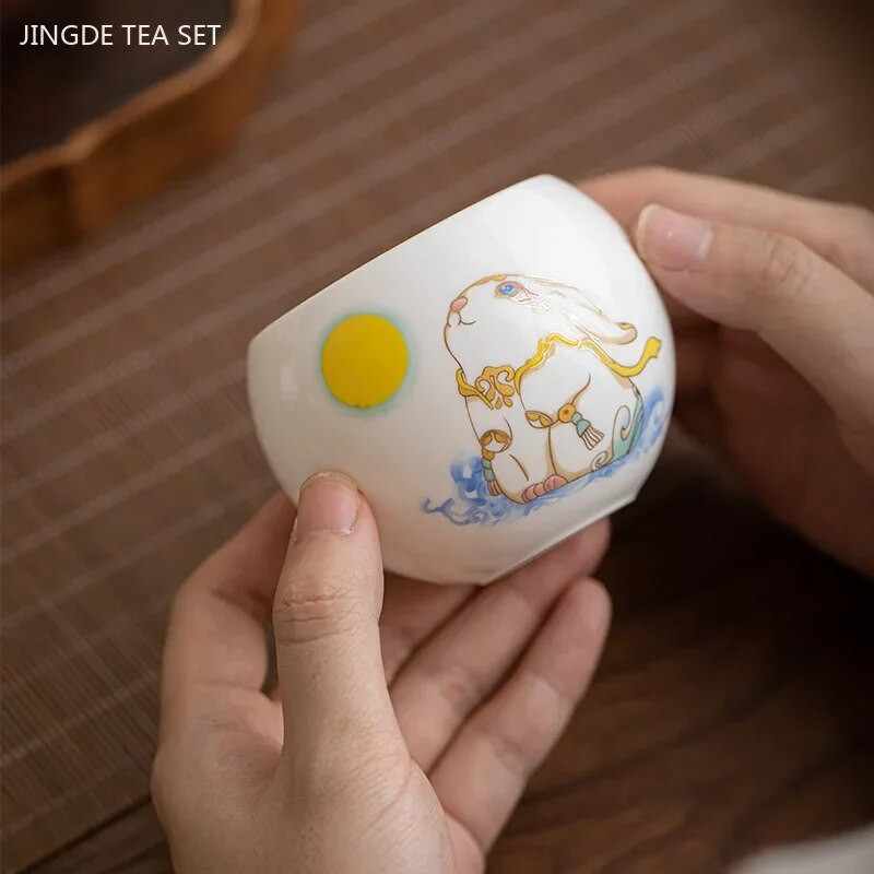 Ceașcă de ceai din ceramică chinezească rafinată de 140 ml, realizată manual, ceașcă master personalizată, accesorii tradiționale pentru ceai, cană de cafea, set de ceai, consumabile