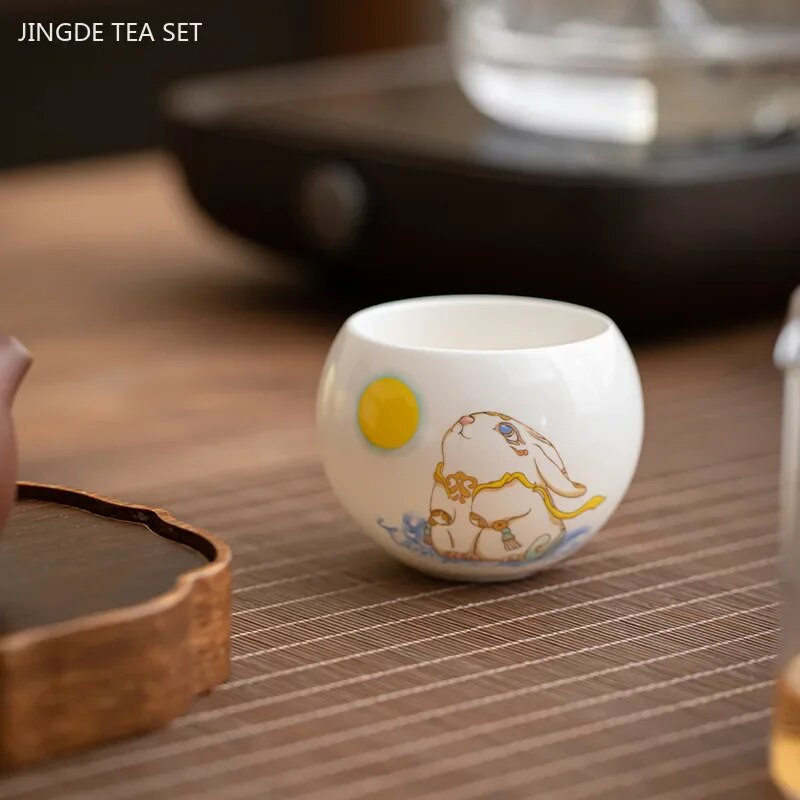 Ceașcă de ceai din ceramică chinezească rafinată de 140 ml, realizată manual, ceașcă master personalizată, accesorii tradiționale pentru ceai, cană de cafea, set de ceai, consumabile