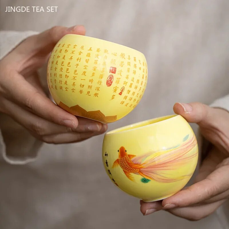Ceașcă de ceai din ceramică chinezească rafinată de 140 ml, realizată manual, ceașcă master personalizată, accesorii tradiționale pentru ceai, cană de cafea, set de ceai, consumabile