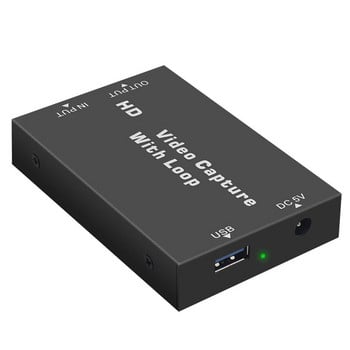 4K HD Loop 1080p Κάρτα λήψης παιχνιδιών Ζωντανή ροή Συσκευή Εγγραφή βίντεο για PS3 Κάμερα PS4 XBOX HD Κάμερα Τηλεφωνικό κιβώτιο τηλεόρασης Υπολογιστής