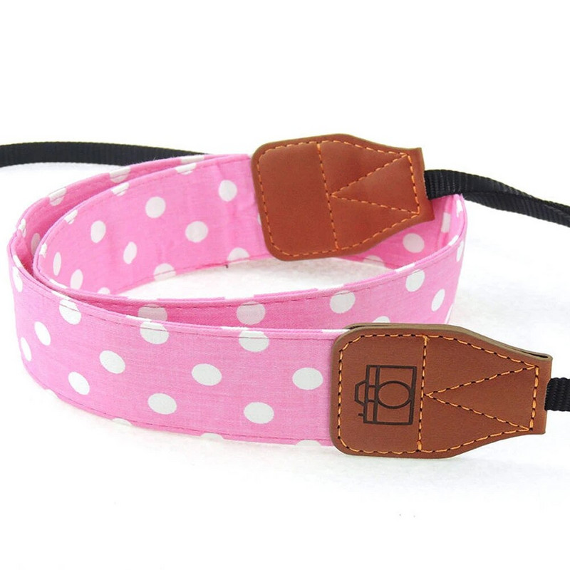 Retro točkice, plavi remen za nošenje na ramenu, univerzalni remen za fotoaparat oko vrata, foto remen za Canon za Nikon za Sony za Olympus DSLR