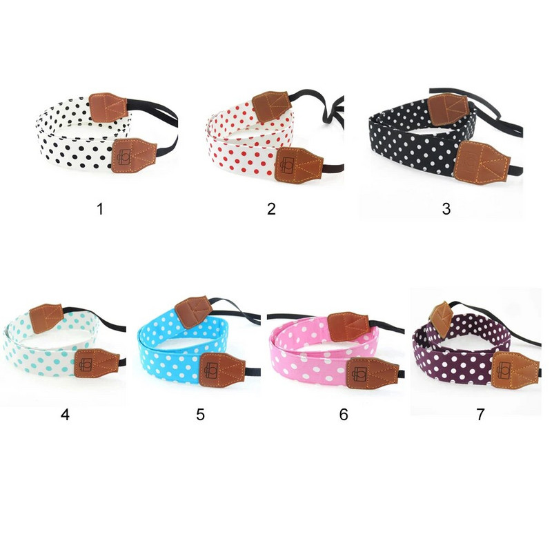 Retro točkice, plavi remen za nošenje na ramenu, univerzalni remen za fotoaparat oko vrata, foto remen za Canon za Nikon za Sony za Olympus DSLR